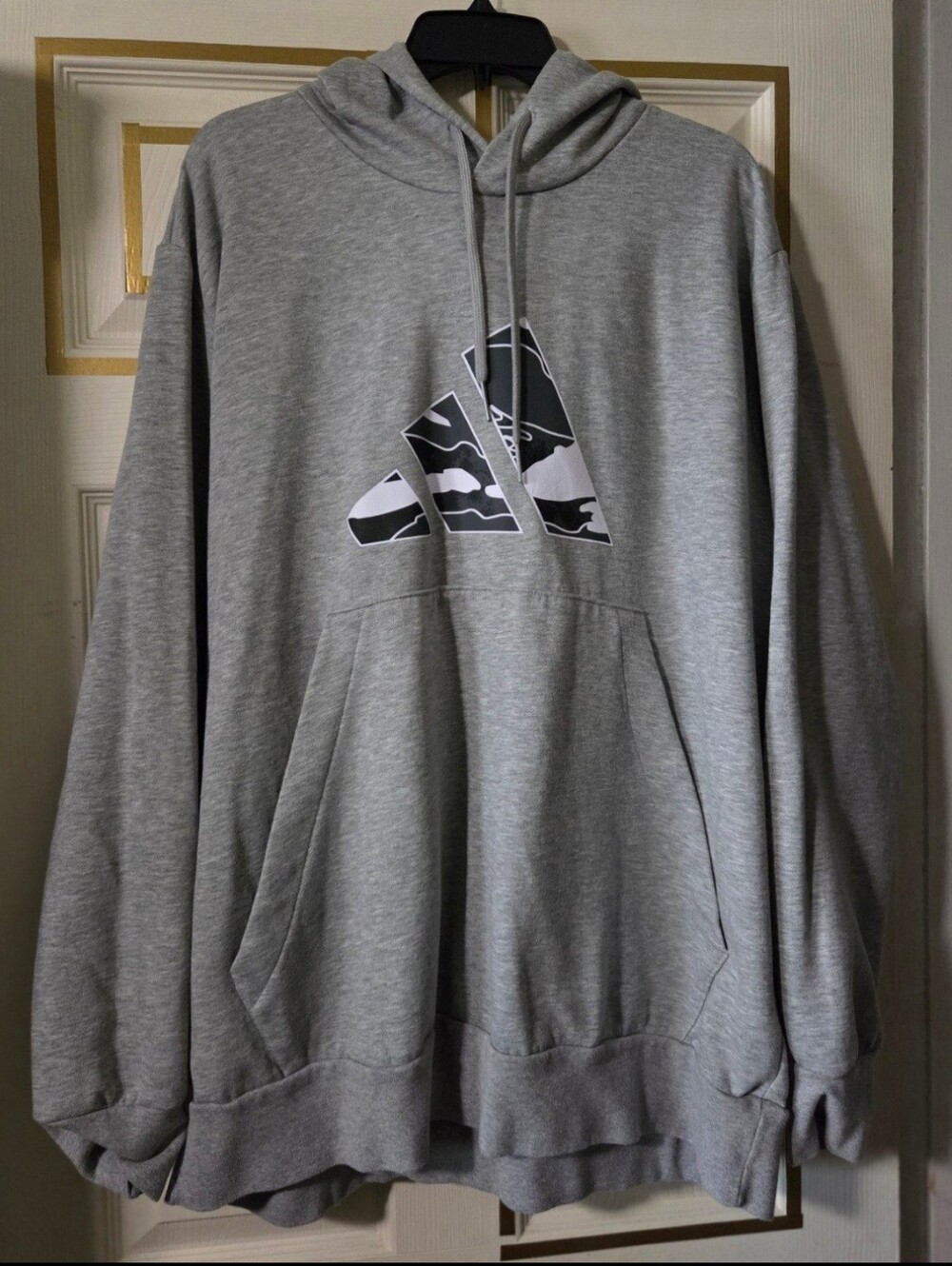 adidas Gray Hoodie with Black & White Logo